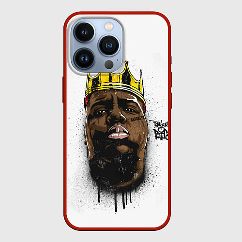 Чехол iPhone 13 Pro The Notorious B I G / 3D-Красный – фото 1