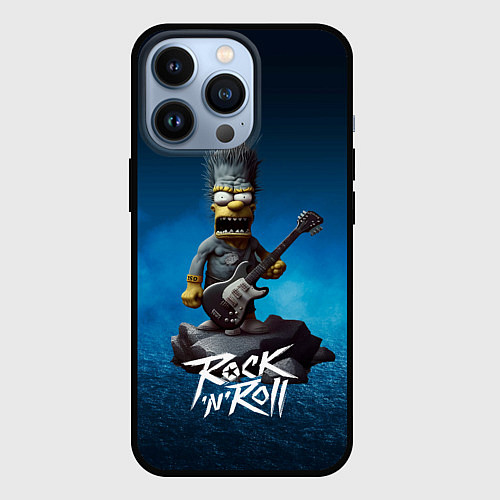 Чехол iPhone 13 Pro Simpson rock / 3D-Черный – фото 1