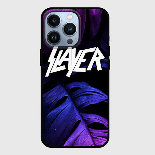 Чехол iPhone 13 Pro Slayer neon monstera / 3D-Черный – фото 1