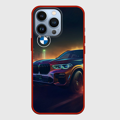 Чехол iPhone 13 Pro BMW midjourney / 3D-Красный – фото 1