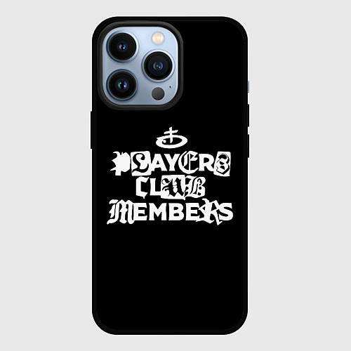 Чехол iPhone 13 Pro Obladaet - players club members надпись / 3D-Черный – фото 1