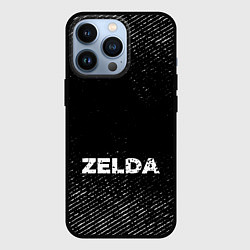 Чехол iPhone 13 Pro Zelda с потертостями на темном фоне