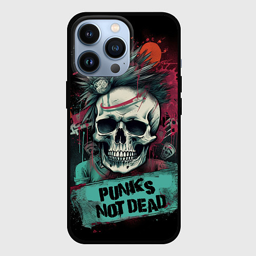 Чехол iPhone 13 Pro Punks not dead / 3D-Черный – фото 1