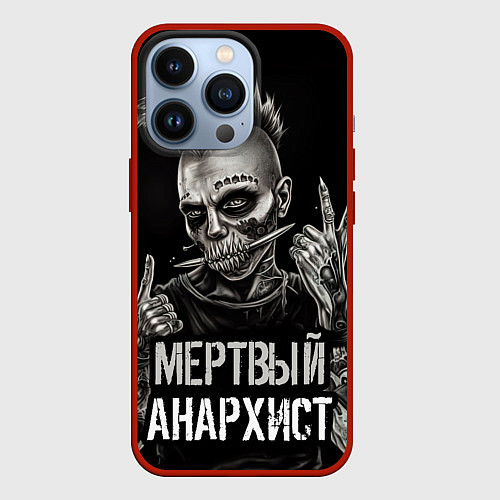 Чехол iPhone 13 Pro Мертвый анархист панк / 3D-Красный – фото 1