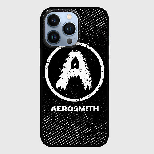 Чехол iPhone 13 Pro Aerosmith с потертостями на темном фоне / 3D-Черный – фото 1