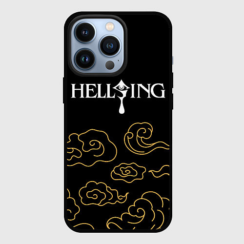 Чехол iPhone 13 Pro Hellsing anime clouds / 3D-Черный – фото 1