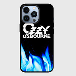 Чехол для iPhone 13 Pro Ozzy Osbourne blue fire, цвет: 3D-черный