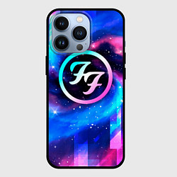 Чехол iPhone 13 Pro Foo Fighters неоновый космос