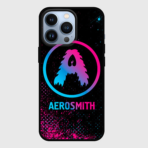 Чехол iPhone 13 Pro Aerosmith - neon gradient / 3D-Черный – фото 1