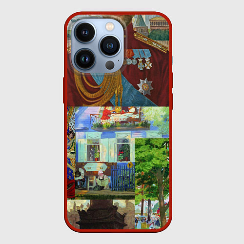 Чехол iPhone 13 Pro Красота по-кустодиевски / 3D-Красный – фото 1