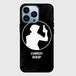 Чехол iPhone 13 Pro Cowboy Bebop glitch на темном фоне