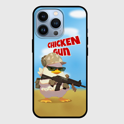 Чехол iPhone 13 Pro Цыпленок - Чикен Ган / 3D-Черный – фото 1