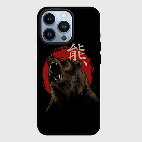 Чехол iPhone 13 Pro Japanese bear / 3D-Черный – фото 1