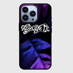 Чехол iPhone 13 Pro Aerosmith neon monstera