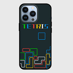 Чехол для iPhone 13 Pro Tetris neon, цвет: 3D-черный
