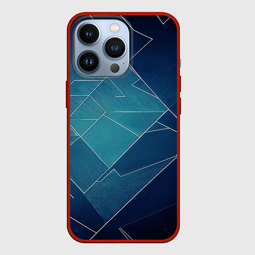 Чехол iPhone 13 Pro Геометрическая бесконечность / 3D-Красный – фото 1