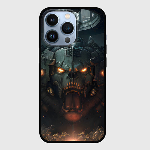 Чехол iPhone 13 Pro Space marine machine / 3D-Черный – фото 1