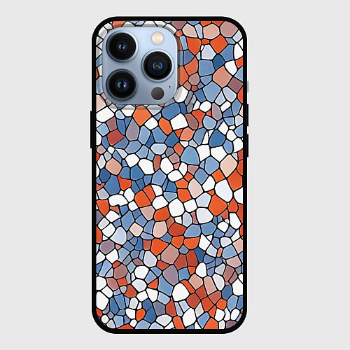 Чехол iPhone 13 Pro Красочная мозаика / 3D-Черный – фото 1