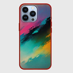 Чехол для iPhone 13 Pro Абстрактный туман, цвет: 3D-красный
