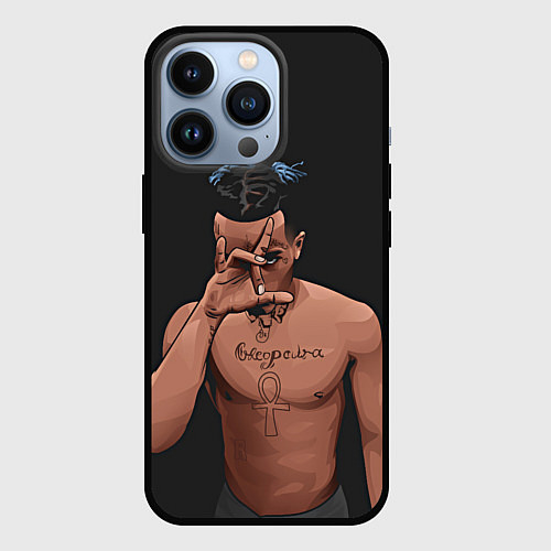 Чехол iPhone 13 Pro XXXTentacion арт / 3D-Черный – фото 1