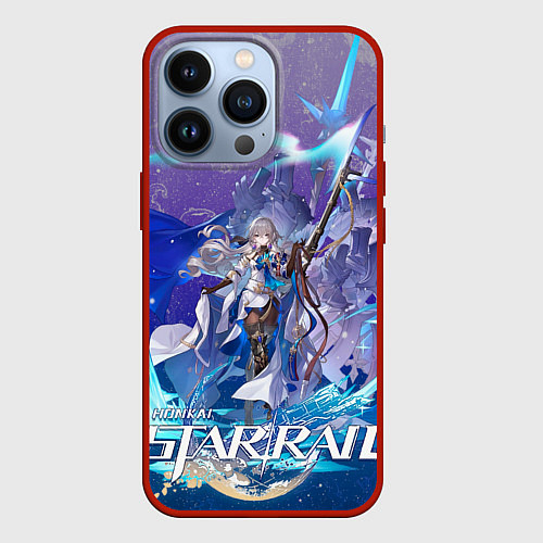 Чехол iPhone 13 Pro Броня Хонкай Стар Рейл / 3D-Красный – фото 1