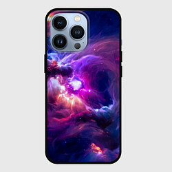 Чехол iPhone 13 Pro Небула в космосе в фиолетовых тонах - нейронная се