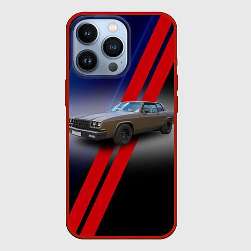 Чехол iPhone 13 Pro Американский автомобиль 1980 года Buick LeSabre / 3D-Красный – фото 1