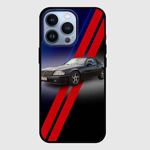 Чехол iPhone 13 Pro Немецкий кабриолет Mercedes SL-Class / 3D-Черный – фото 1