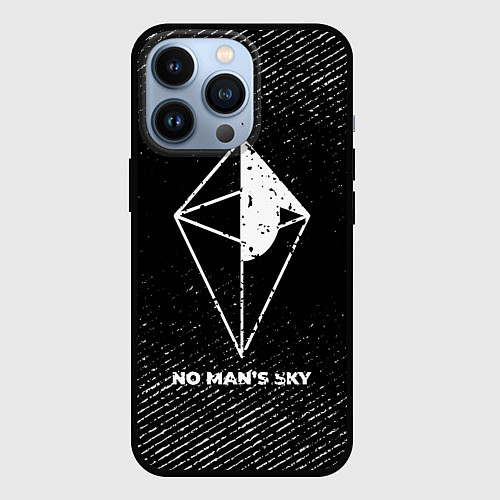 Чехол iPhone 13 Pro No Mans Sky с потертостями на темном фоне / 3D-Черный – фото 1