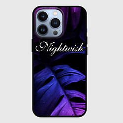 Чехол iPhone 13 Pro Nightwish neon monstera