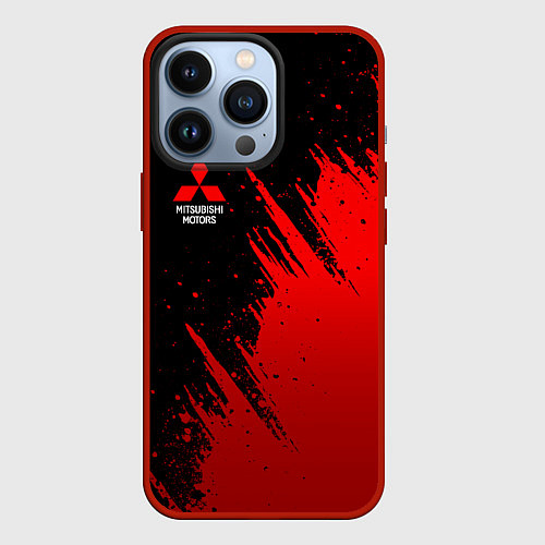 Чехол iPhone 13 Pro Mitsubishi red - red sport / 3D-Красный – фото 1