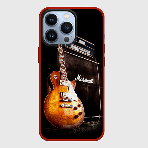 Чехол iPhone 13 Pro Рокерская гитара / 3D-Красный – фото 1