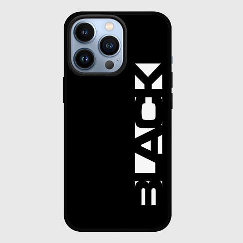 Чехол iPhone 13 Pro Black minimalistik / 3D-Черный – фото 1