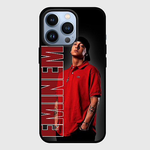 Чехол iPhone 13 Pro Рэппер Эминем / 3D-Черный – фото 1