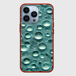 Чехол для iPhone 13 Pro Кристальные капли, цвет: 3D-красный