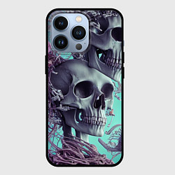 Чехол для iPhone 13 Pro Кости и медузы, цвет: 3D-черный