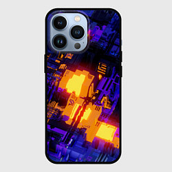 Чехол iPhone 13 Pro Фиолетовая и оранжевая схема