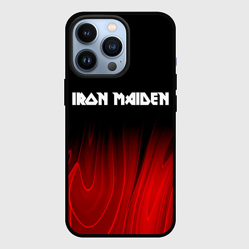 Чехол iPhone 13 Pro Iron Maiden red plasma / 3D-Черный – фото 1