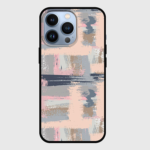 Чехол iPhone 13 Pro Абстрактная пастель / 3D-Черный – фото 1