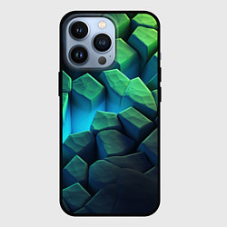 Чехол iPhone 13 Pro Неоновые разломленные плиты