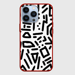 Чехол для iPhone 13 Pro Текстура паттерн, цвет: 3D-красный
