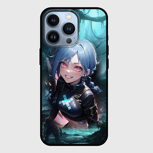 Чехол iPhone 13 Pro Arcane league of legends милая jinx / 3D-Черный – фото 1