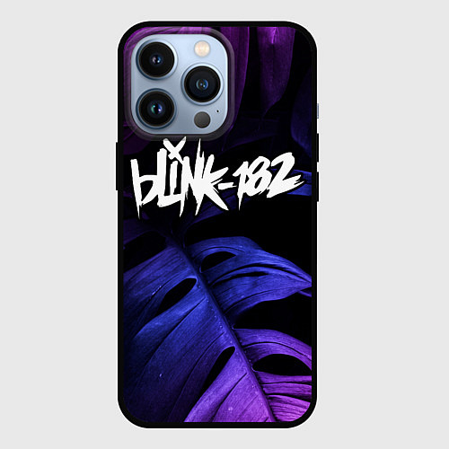 Чехол iPhone 13 Pro Blink 182 neon monstera / 3D-Черный – фото 1