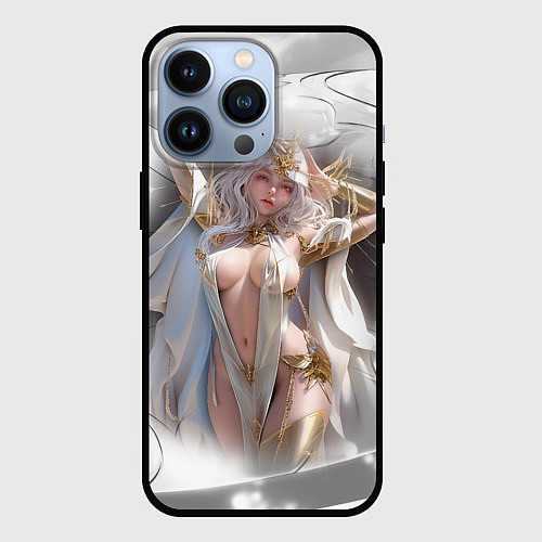 Чехол iPhone 13 Pro Аниме девушка в откровенном костюме / 3D-Черный – фото 1