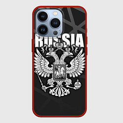 Чехол для iPhone 13 Pro Russia - герб РФ, цвет: 3D-красный