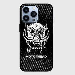 Чехол iPhone 13 Pro Motorhead с потертостями на темном фоне