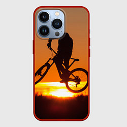 Чехол iPhone 13 Pro Велосипедист на закате