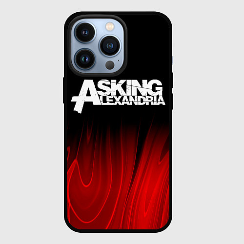 Чехол iPhone 13 Pro Asking Alexandria red plasma / 3D-Черный – фото 1