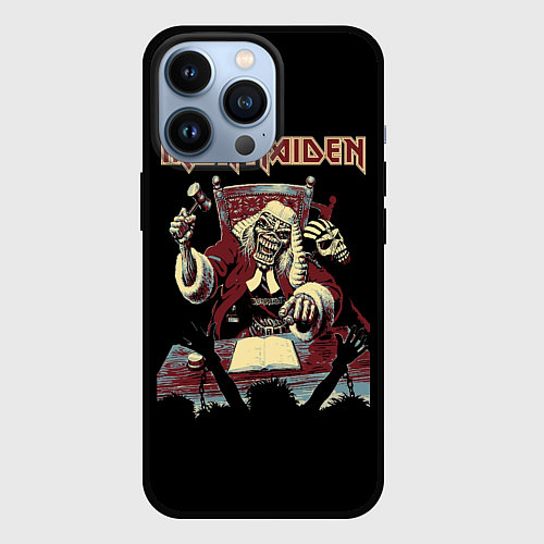 Чехол iPhone 13 Pro Iron Maiden - судья / 3D-Черный – фото 1