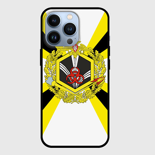 Чехол iPhone 13 Pro РХБЗ - символика / 3D-Черный – фото 1